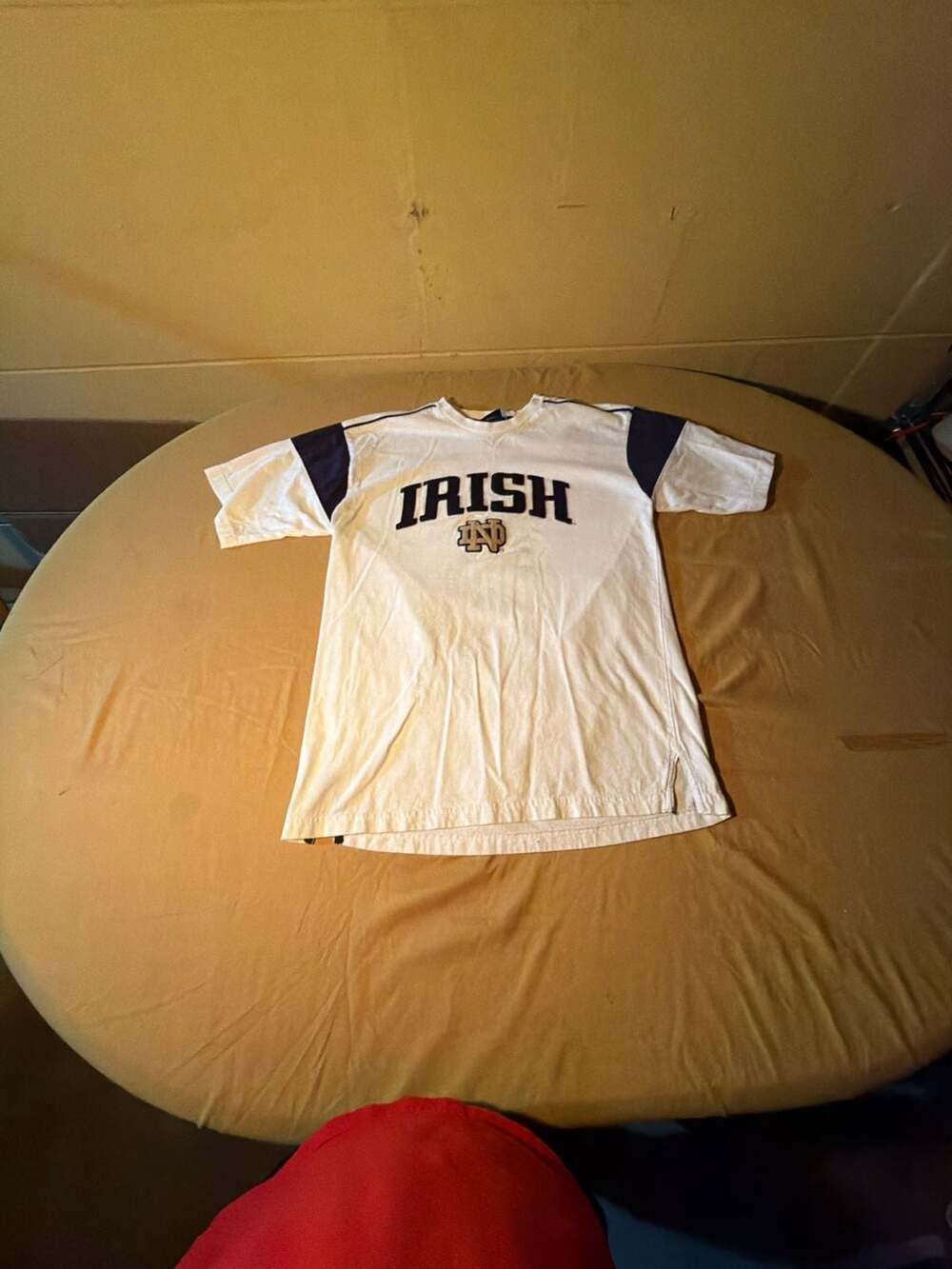 Vintage Old Varsity Brand Notre Dame Fighting Irish White T-Shirt